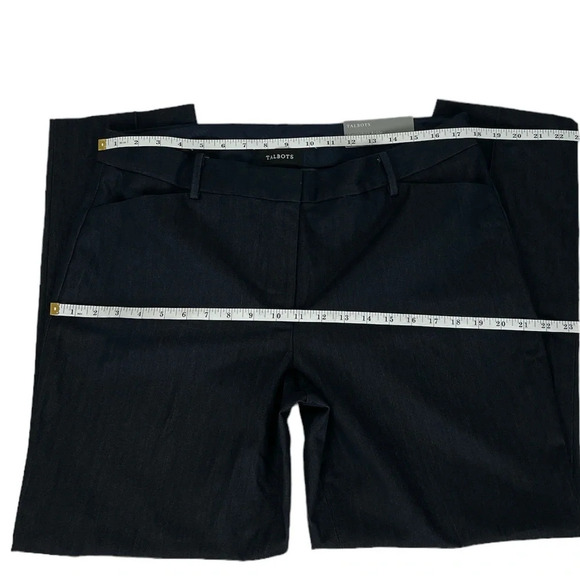 Talbots New Women’s 14 Hampshire Ankle Straight Leg Navy Blue Pant - Picture 9 of 11